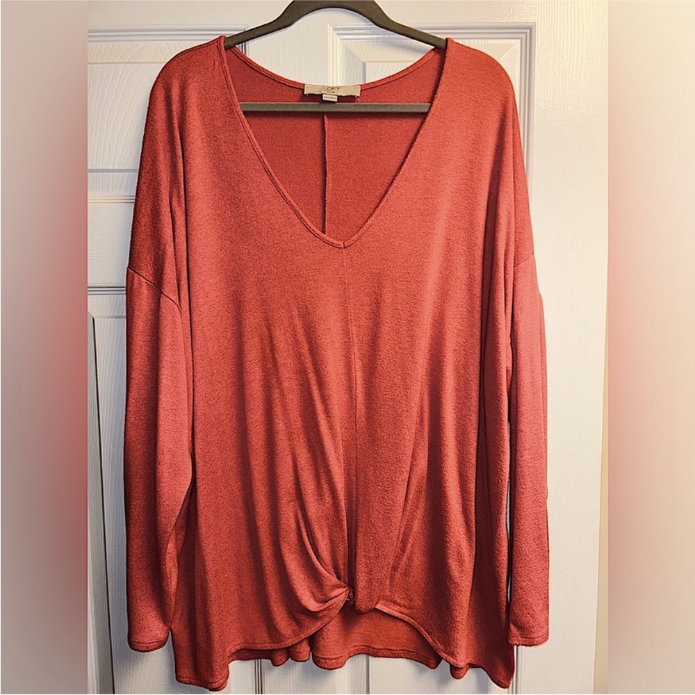Loft V-Neck Light and Soft Sweater with tie front Plus Size 20/22